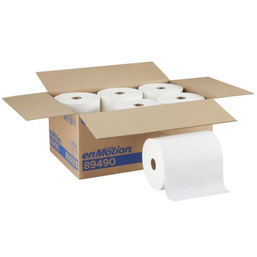Georgia Pacific Professional Enmotion Flex Paper Towel Roll, 1-Ply, White, 8.2" X 550 Ft, 6 Rolls/Carton