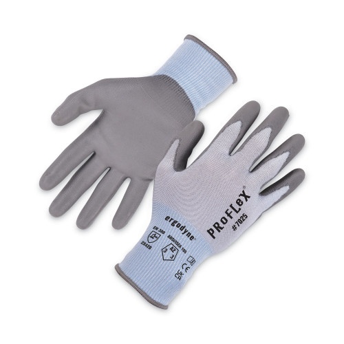 Ergodyne Proflex 7025 ANSI A2 PU Coated CR Gloves, Blue, X-Large, 12 Pairs/Pack