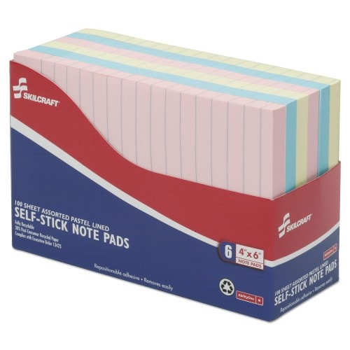 AbilityOne 753001 Skilcraft Self-Stick Note Pad Set