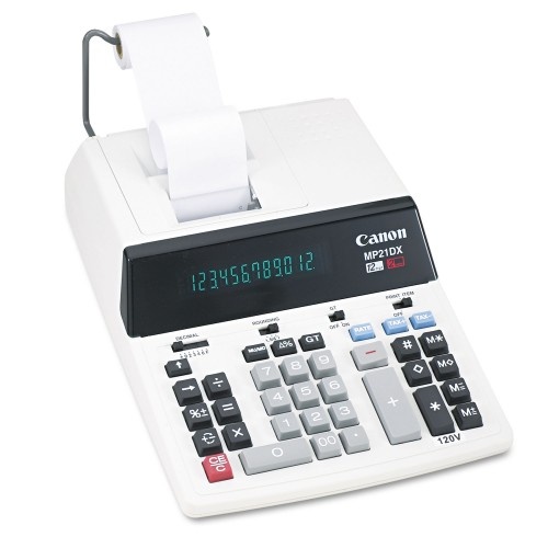 Canon 12-Digit Ribbon Printing Calculator, Black/Red Print, 3.5 Lines/Sec