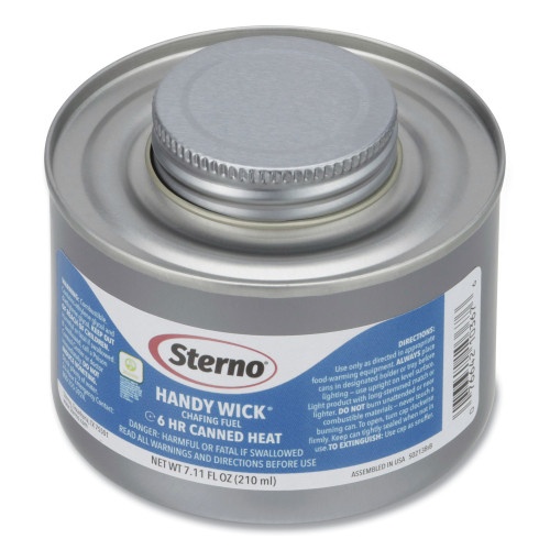 Sterno Handy Wick Chafing Fuel, Methanol, 6 Hour Burn, 7.11 oz Can, 24/Carton