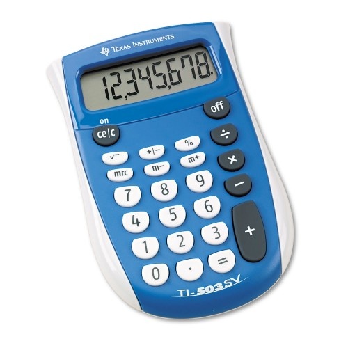 Texas Instruments Ti-503Sv Pocket Calculator, 8-Digit Lcd