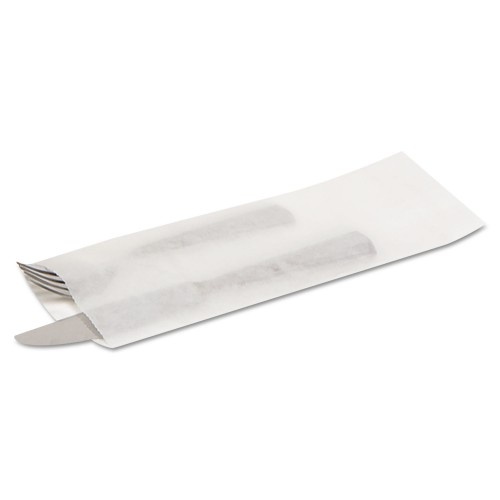 Bagcraft Silverware Bags - 2.25" x 10", White, 2,000/Carton