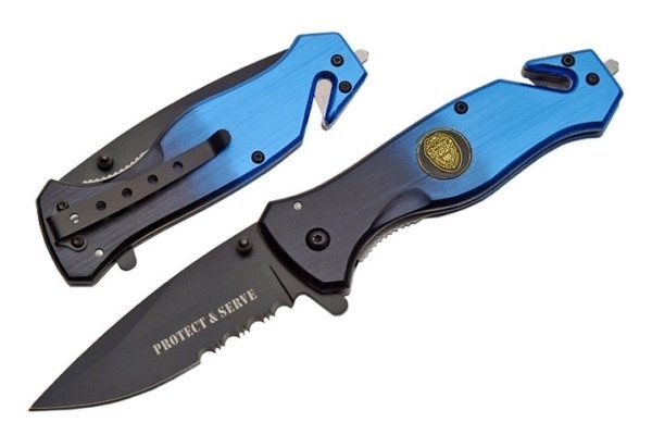 Rite Edge 300202-Po - 4.5" Police Folding Knife W/Clip