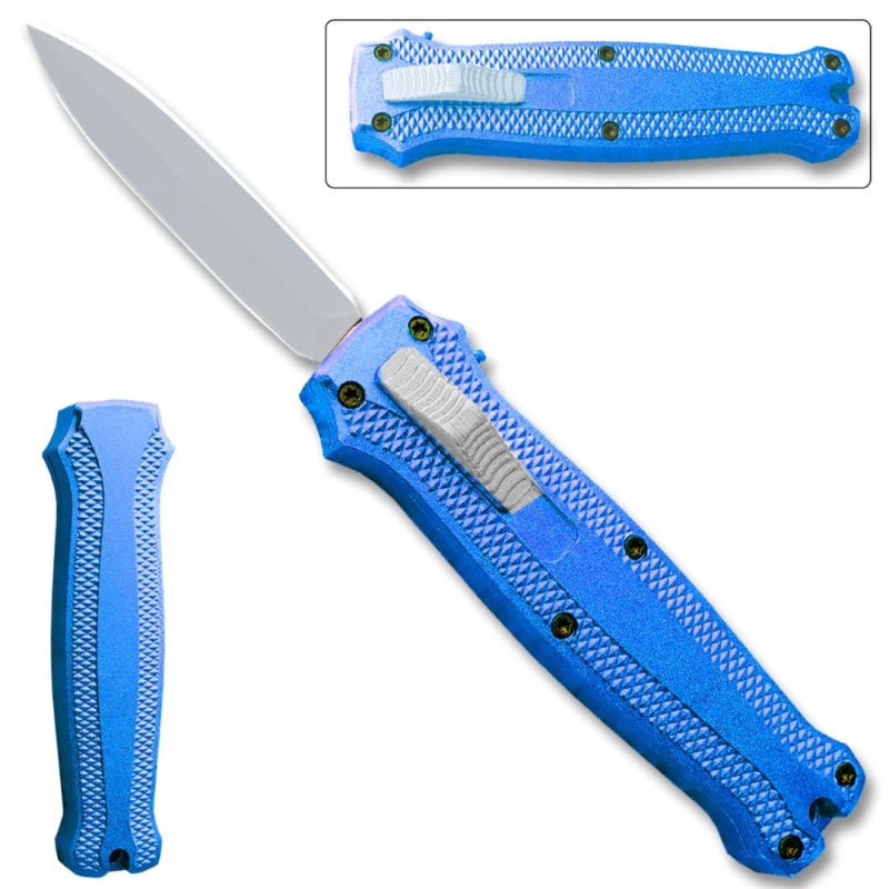 Otf Stiletto Blade Knife Blue