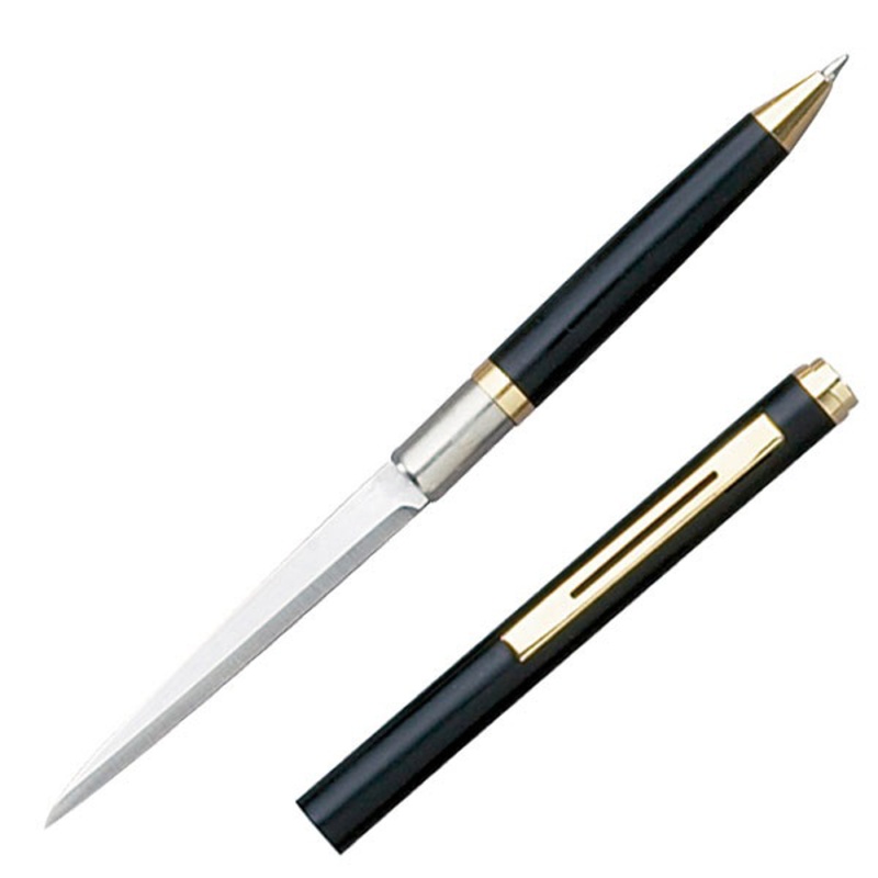 Black Pen Knife W/ Stainless Steel Blade