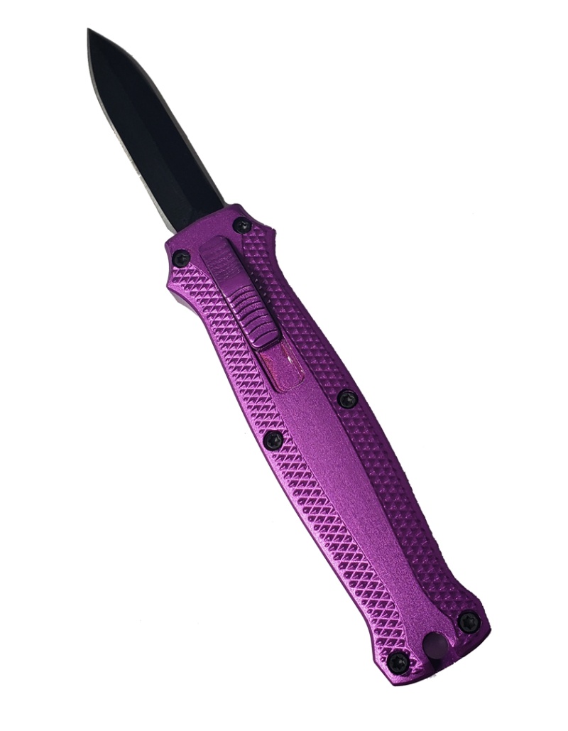 Otf Stiletto Blade Knife Purple
