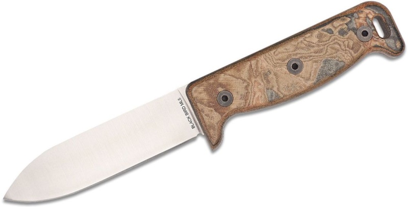 Ontario Blackbird Ml5 Fixed Blade Knife 5" 420Hc Satin Spear Point