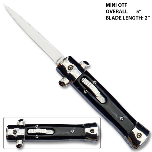 Mini Otf Italian Milano Knife Black Handle Limited Edition