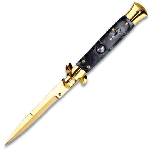 Gold Blade Automatic Stiletto Knife New