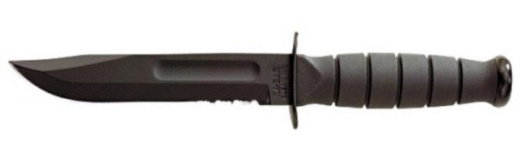 Ka-Bar 1257 - Short Black Ka-Bar- Serrated
