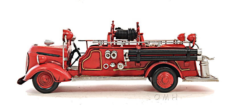 1938 Red Fire Engine Ford 1:40