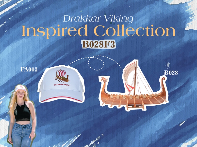 Captivating Drakkar Viking Combo: A Model Ship And Legendary Hat