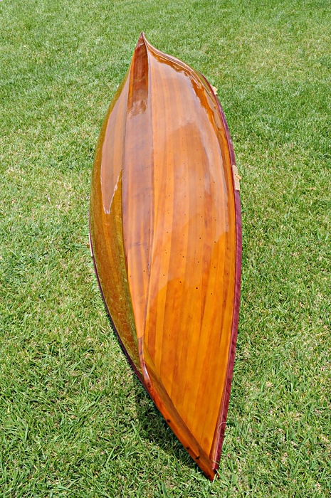 Traditional Wooden Canoe With Ribs