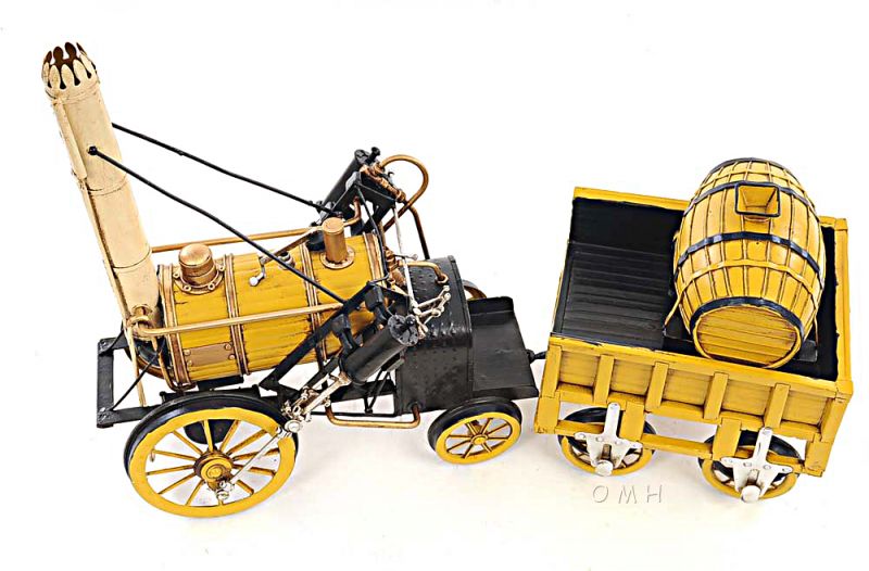 1829 Yellow Stephenson Rocket Steam Locomotive