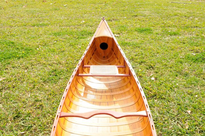 Wooden Canoe With Ribs Curved Bow 12 Ft