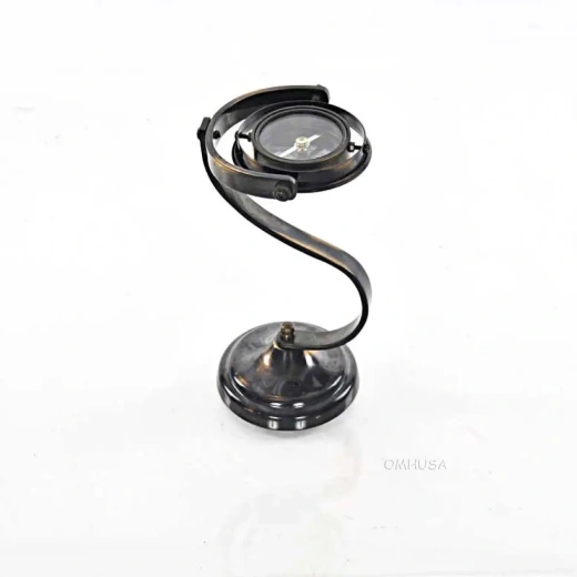 Gimbaled Compass On Brass Stand