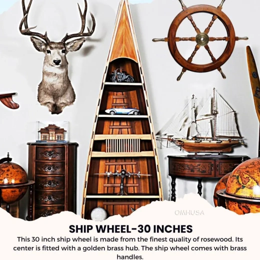 Ship Wheel - 30 Inches of Nautical Elegance
