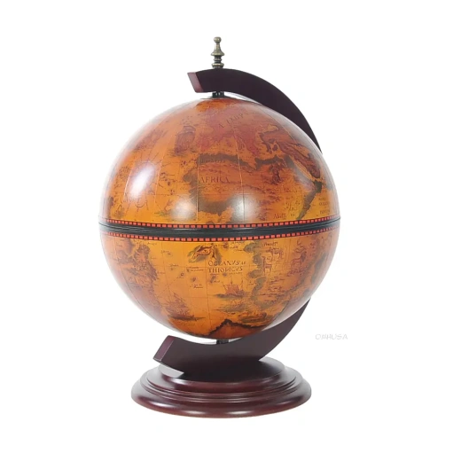 Red Globe with Chess Holder - 13 Inches with Round Base