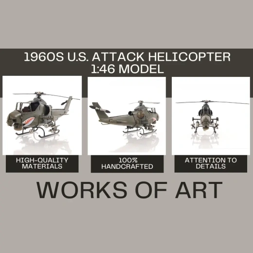 1960S U.S. Attack Helicopter 1:46 Scale Model
