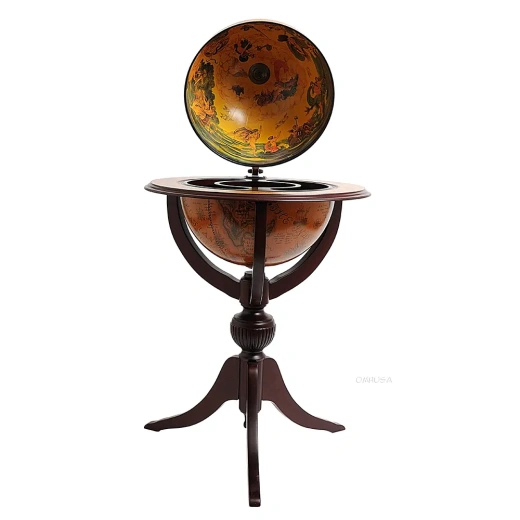 Globe Bar 17 3/4 Inches - 3 Legs | Buy Home Bar Furniture Online