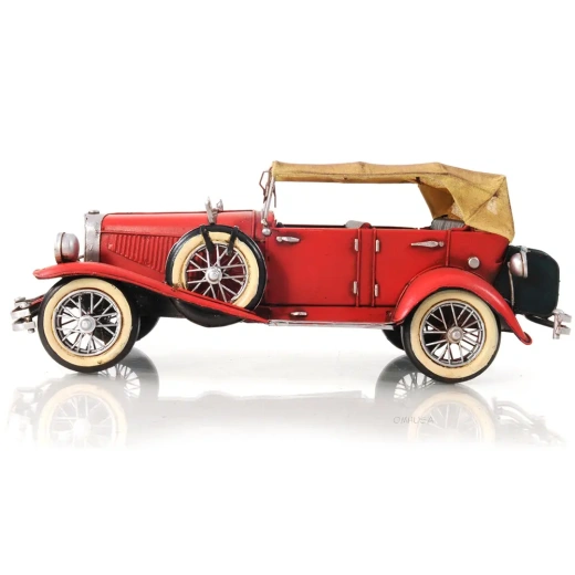 1933 Red Duesenberg J 1:12 Model - Luxury Collectible