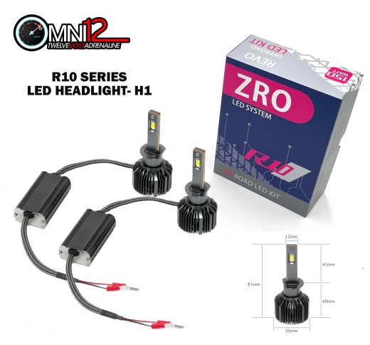Omni12 R10 LED Headlight Kit with Built-In Canbus Driver 7500Lm/Pc