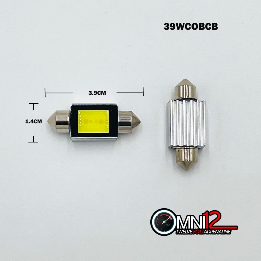 39Mm Cob Led Festoon Style Bulbs Canbus - Omni12