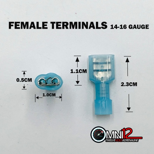 100Pcs Fully Insulated Wire Crimp Terminal - Omni12