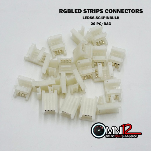 Omni12 LED Strips Connectors 4 Pin for RGB LED Strips 20 pc/Bag