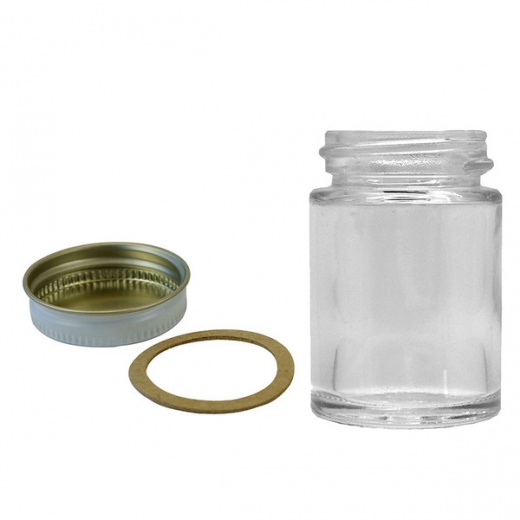 1 Oz Plain Jar, Cover & Gasket - The Ultimate Airbrush Storage Solution