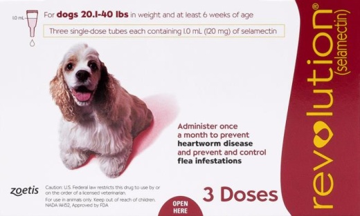 Revolution For Dogs 22-44Lbs (10-20Kg) - 3 Pack: Comprehensive Parasite Protection
