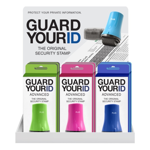 Guard Your Id Advanced Wide Roller 12 Unit Filled Display