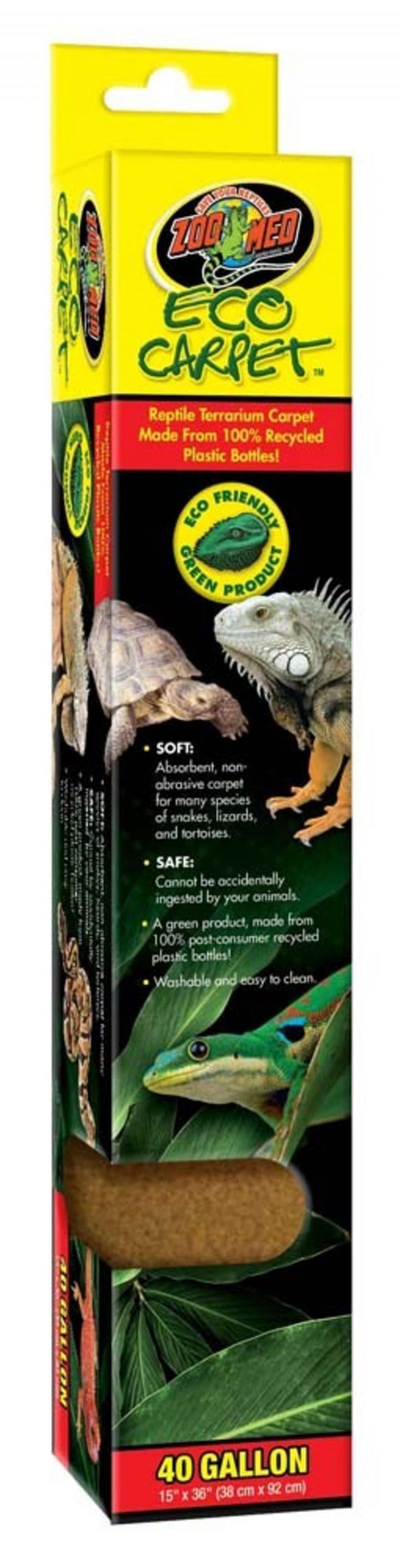 Zoo Med Eco Carpet Reptile Terrarium Carpet Tan 40 Gallon, 15 Inches X