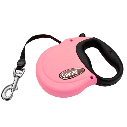 Coastal Retractable Dog Leash Pink 16 Ft Large