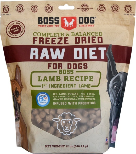 Boss Dog D Fzd 12Oz Lamb Recipe Freeze-Dried Dog Food