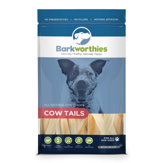 Barkworthies Cow Tail 6Oz - All-Natural Dog Treat for a Healthy Snack