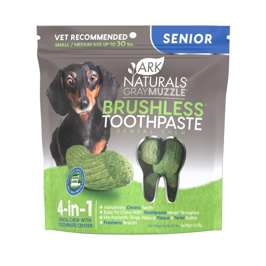 Ark Naturals Dog Brushless Toothpaste Small/Medium 4Oz - Natural Dental Care for Senior Dogs