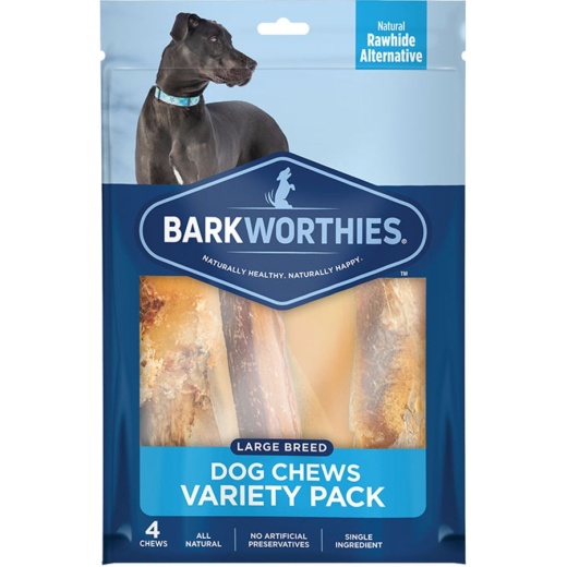 Barkworthies Barkw D Lbr Vty Pk: Large Breed Natural Chews Assortment