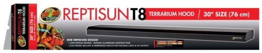 Zoo Med Reptisun T8 Terrarium Hood - 30 Inch Black