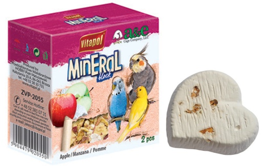A And E Cages Vitapol Infused Mineral Block For Birds Apple 35 Grams