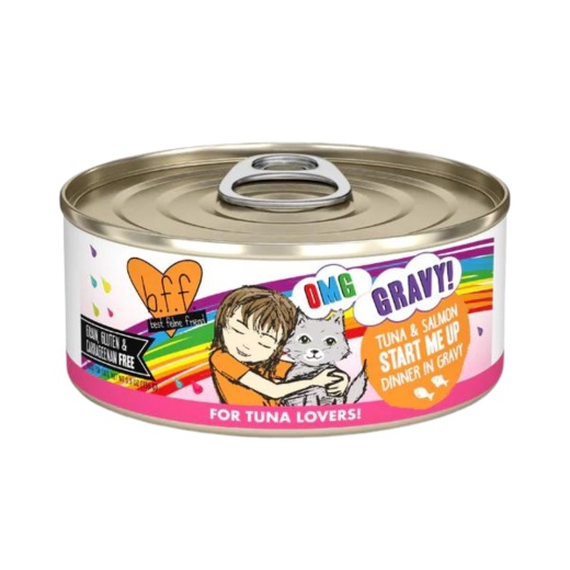 Bff Cat Omg Tuna And Salmon Start Me Up Dinner In Gravy 5.5Oz. (Case Of 8)