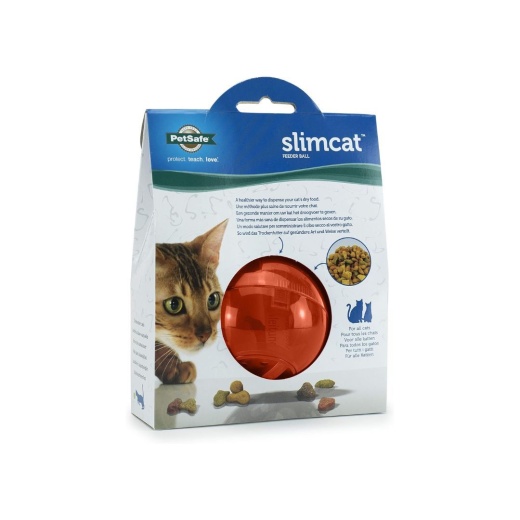 Petsafe Slimcat Food Dispenser Cat Toy Orange 1Ea