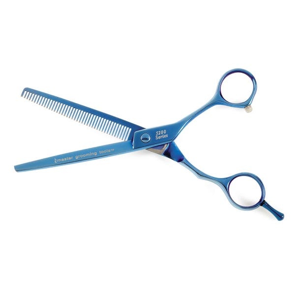 Master Grooming Tools 5200 Series Blue Titanium Thinning Shears