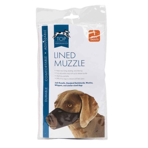 Top Performance Lined Nylon Dog Muzzle - Size 1, 5In Snout