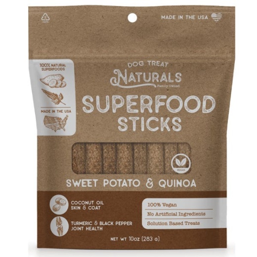 Dog Treat Naturals Sweet Potato & Quinoa Superfood Sticks 10Oz