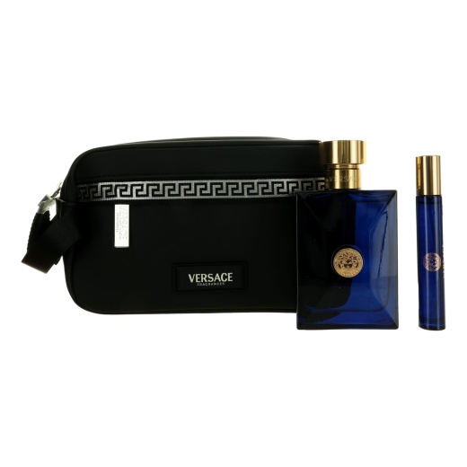 Versace Pour Homme Dylan Blue By Versace, 3 Piece Gift Set For Men