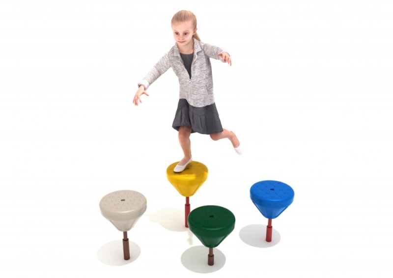 Single Pebble Balance Playground Platform