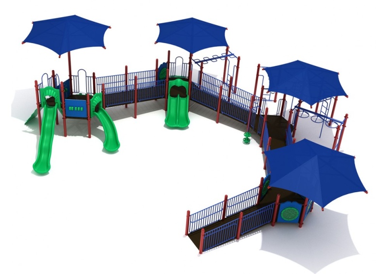 Turkey Trail Playground Structure with Interactive Games, Slides and Climbers