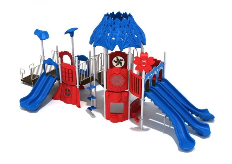 Icky Iguana Playground Structure with Games, Climbers and Slides